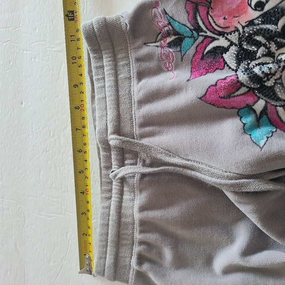 Vintage Ed Hardy Women's Velour Track Pants Sz.XS - Picture 8 of 12